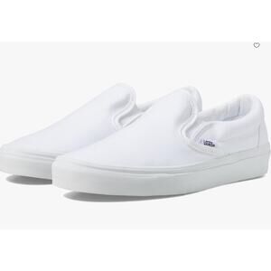 Vans Men's Classic Slip-On White Canvas Size 10 NWT